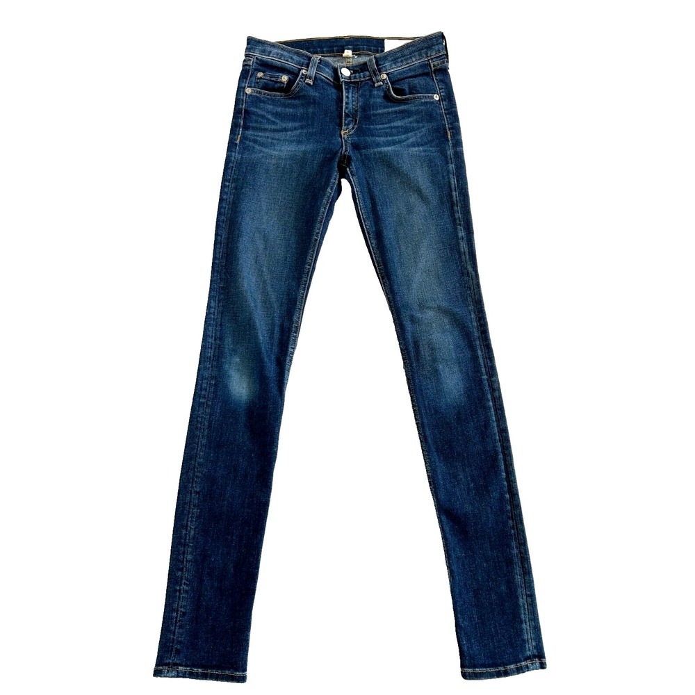 rag & bone Skinny Jeans Womens 25 Wonderland Wash Dark Blue Stretch Denim EUC